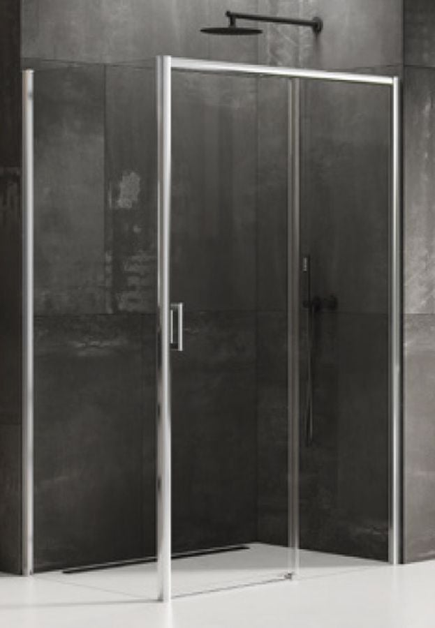 New Trendy Prime cabină de duș 110x100 cm dreptunghiular crom luciu/sticlă transparentă D-0301A/D-0125B