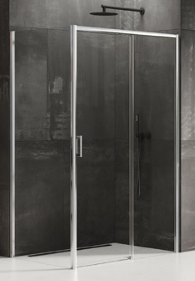 New Trendy Prime cabină de duș 130x100 cm dreptunghiular crom luciu/sticlă transparentă D-0305A/D-0125B