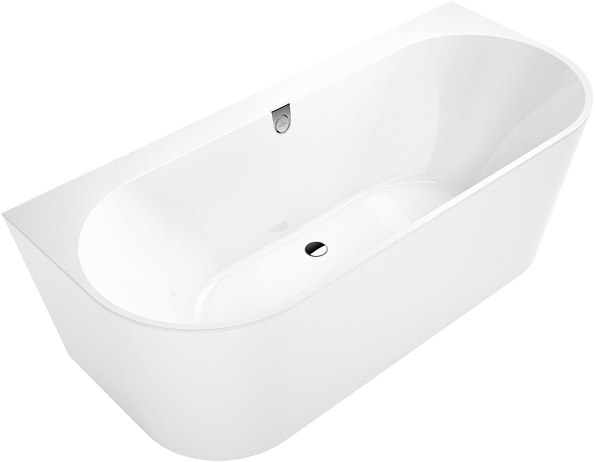 Villeroy & Boch Oberon cadă de perete 180x80 cm ovală alb UBQ180OBR9CD00V-01