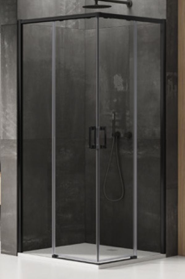 New Trendy Prime Black cabină de duș 70x70 cm pătrat negru mat/sticlă transparentă D-0350A/D-0351A