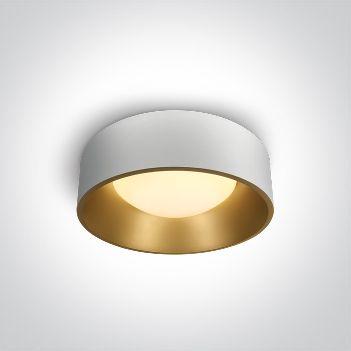 One Light Asteri lampă de tavan 1x30 W alb-alamă 67452/W/W