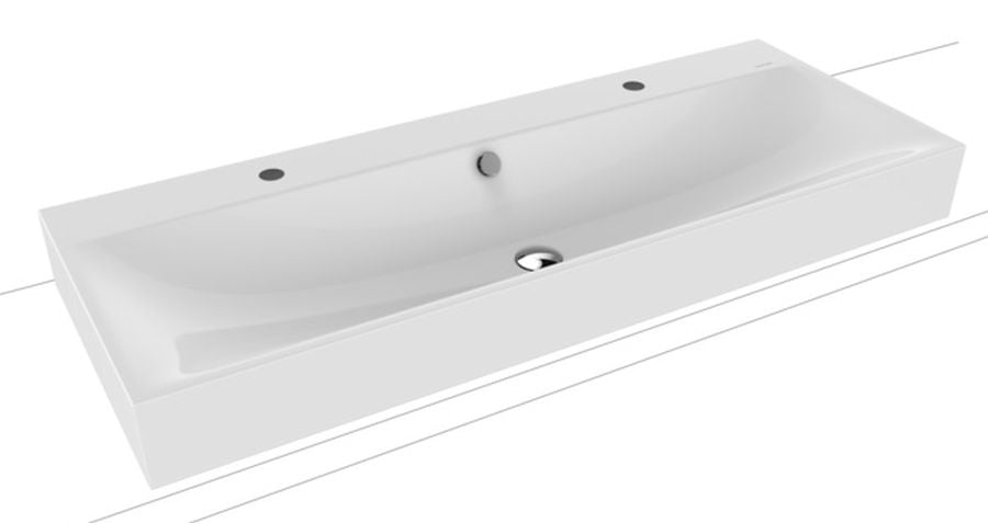 Kaldewei Silenio lavoar 120x46 cm dreptunghiular de blat alb 906406043001