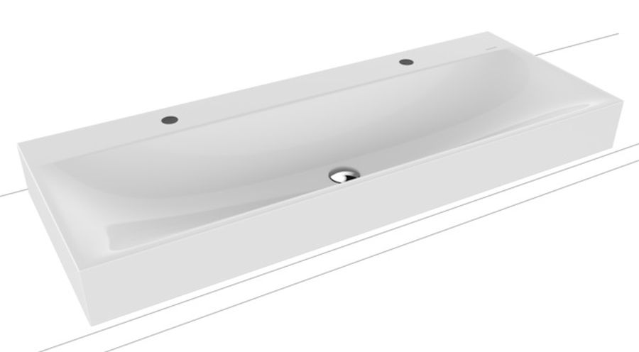 Kaldewei Silenio lavoar 120x46 cm dreptunghiular de blat alb 906406363001