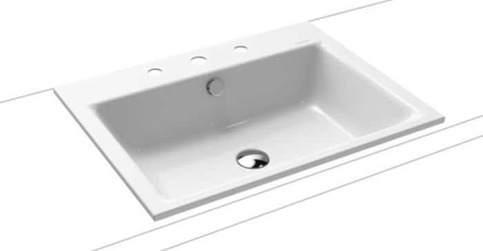 Kaldewei Puro lavoar 60x46 cm dreptunghiular încastrat alb luciu 900106033001
