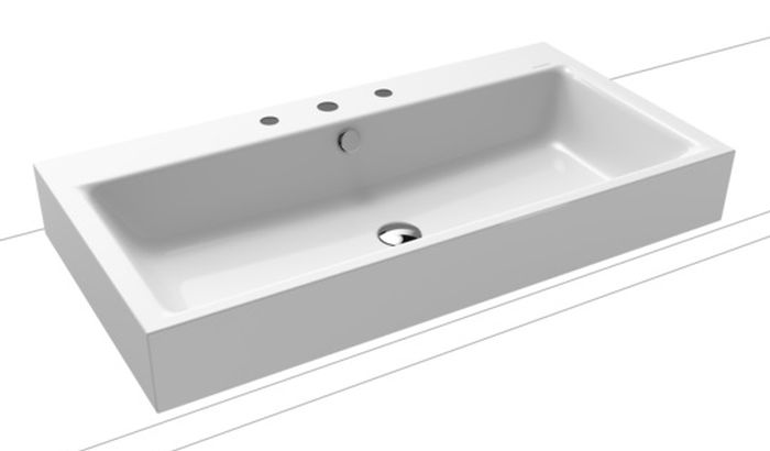 Kaldewei Puro lavoar 90x46 cm dreptunghiular de blat alb 900806033001