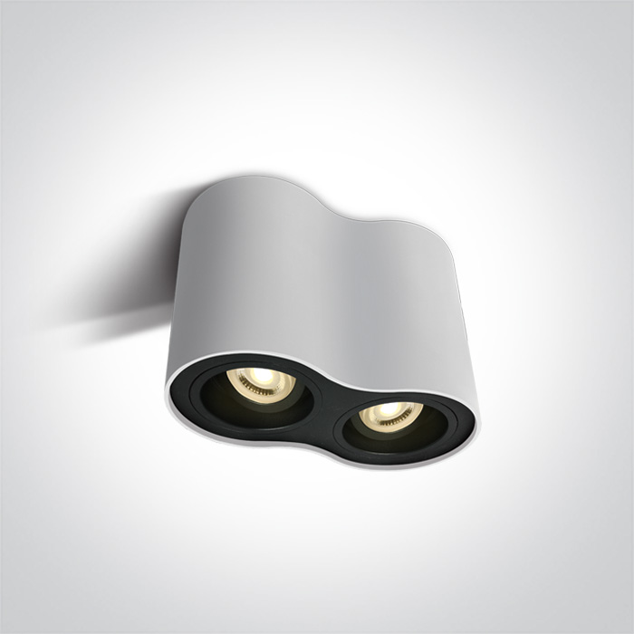 One Light Nemea lampă de tavan 2x10 W alb-negru 12205Y/W