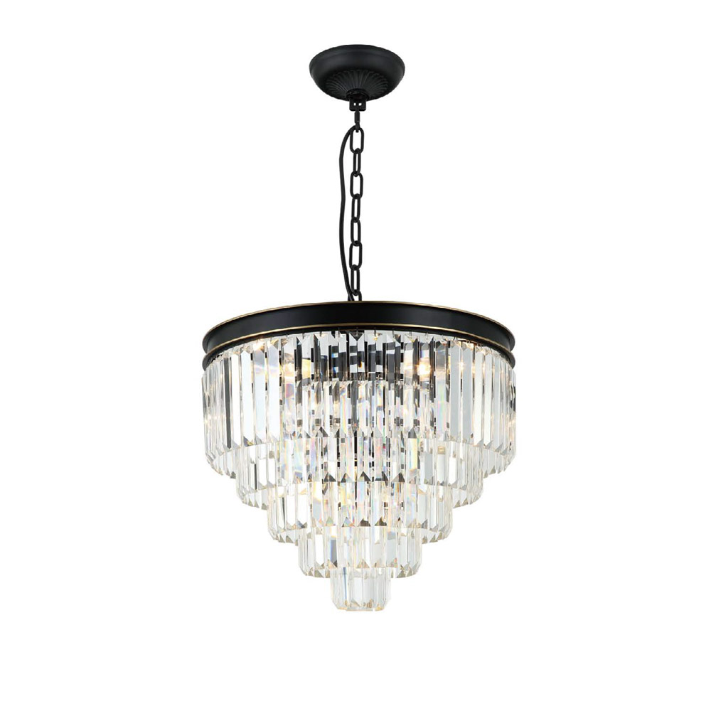 Open Design Artico lampă suspendată 3x8 W negru-transparent OR80001