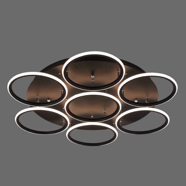 Altavola Design Ledowe Okręgi lampă de tavan x86 W negru LA078/CE_7_out_3k_black