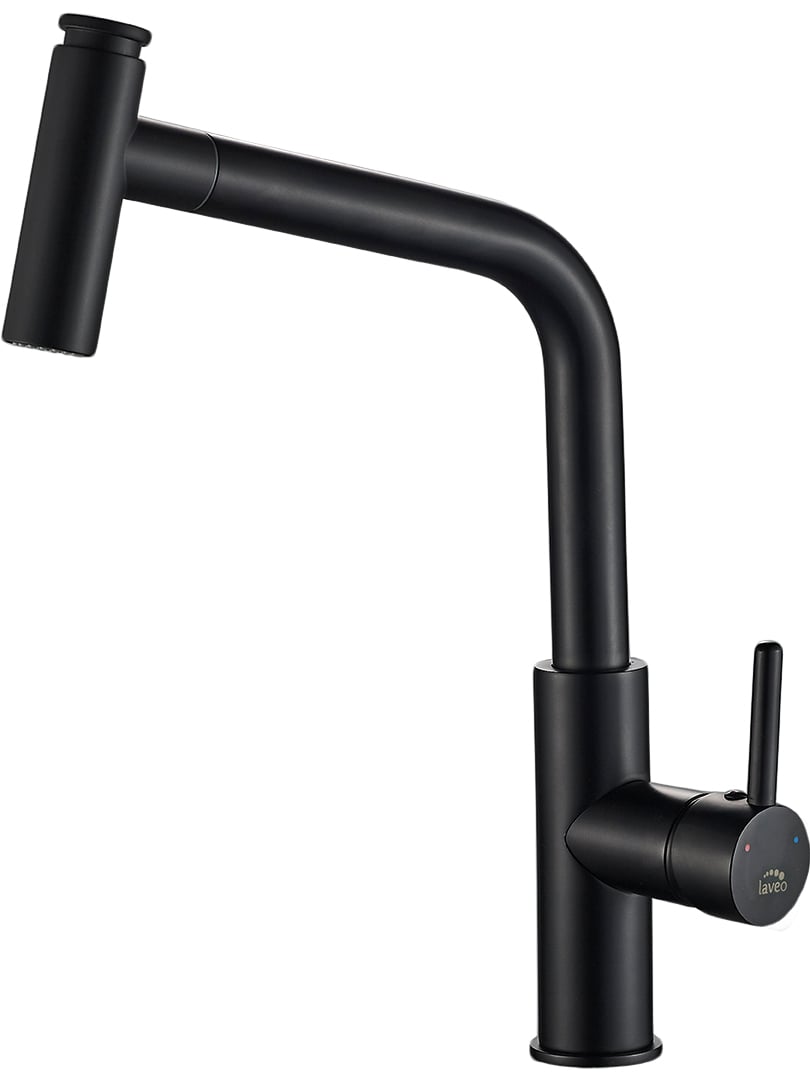 Laveo Toro baterie bucătărie pe picior negru BAX769D