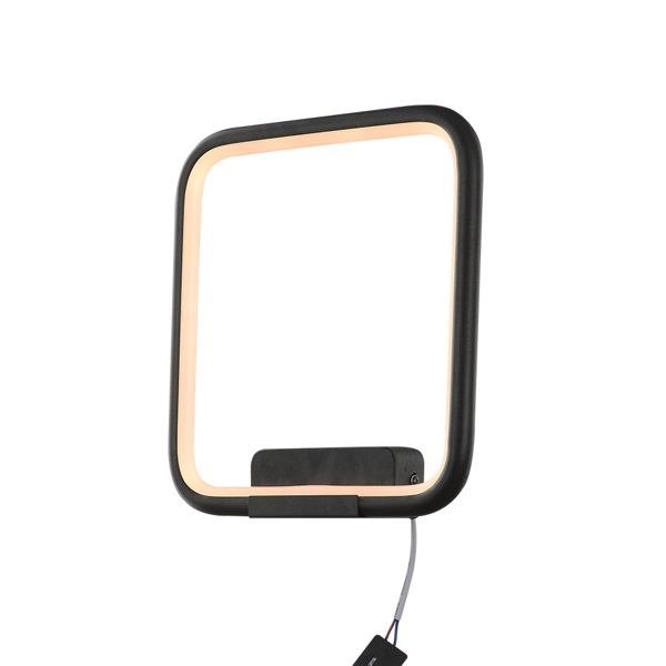 Altavola Design Ledowe Kwadraty lampă de perete 1x15 W negru LA079/W_in_3k_black