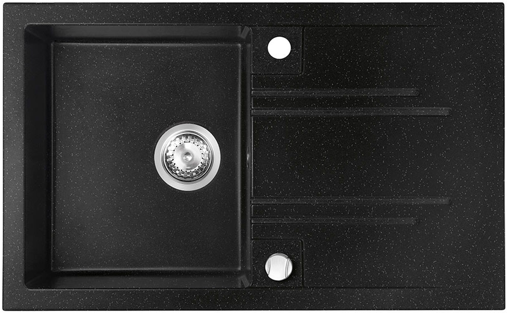 Ferro Mezzo II chiuvetă din granit 78x48 cm gri/grafit/onix DRGM48/78HA