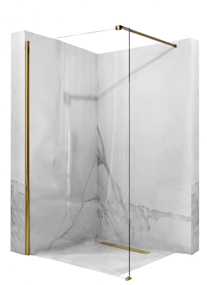 Rea Aero perete de duș 110 cm auriu luciu/sticla transparentă REA-K8441
