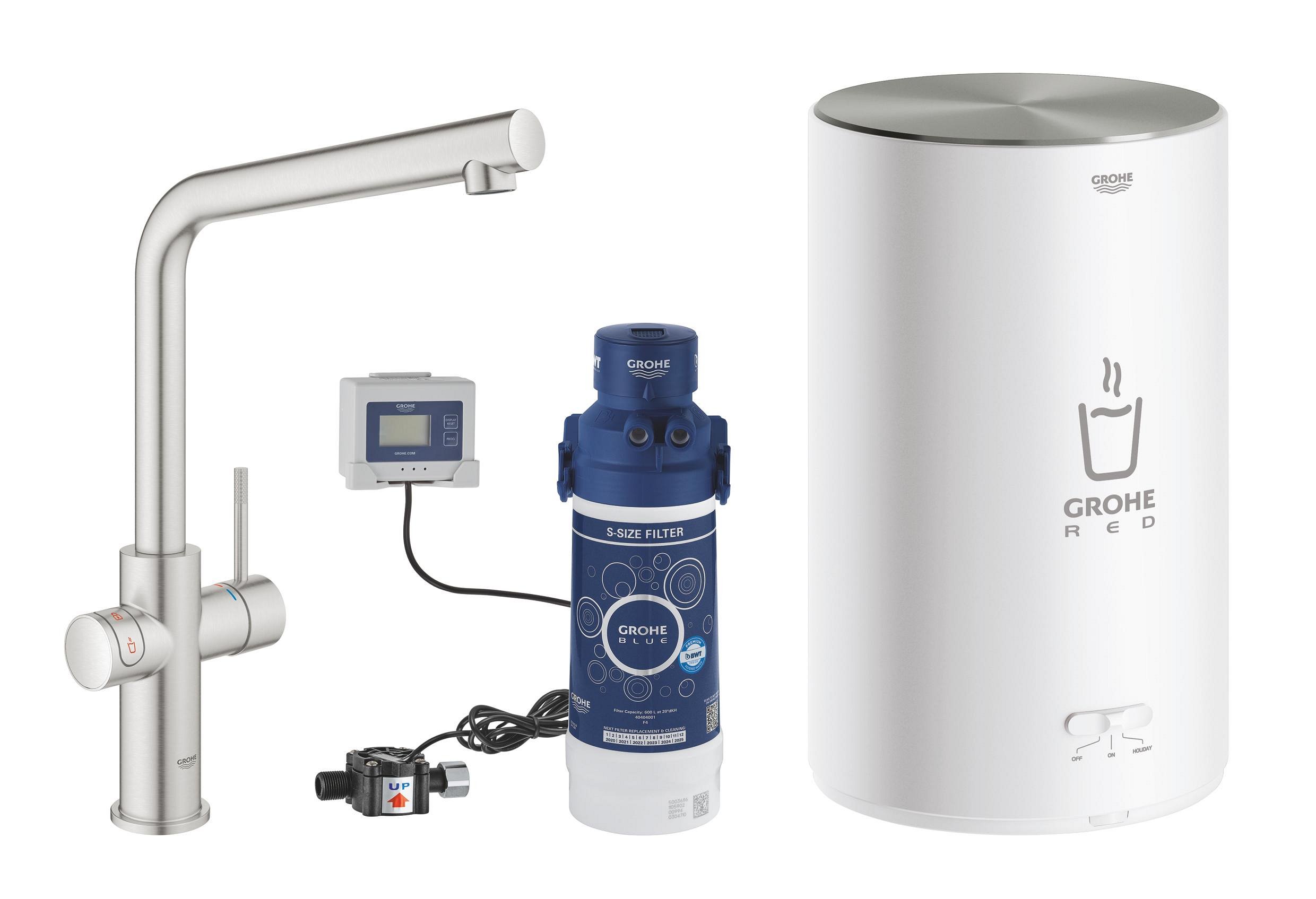 Grohe Red baterie de bucatarie cu boiler pe picior oţel inoxidabil 30327DC1