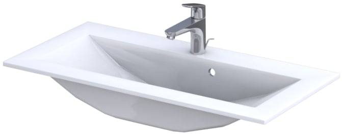 Oristo Silver lavoar 90x45 cm dreptunghiular mobilier alb UME-SI-90-92