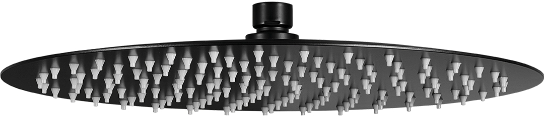 Laveo Rondo cap de duș 30x30 cm rotund negru NLX7D2S