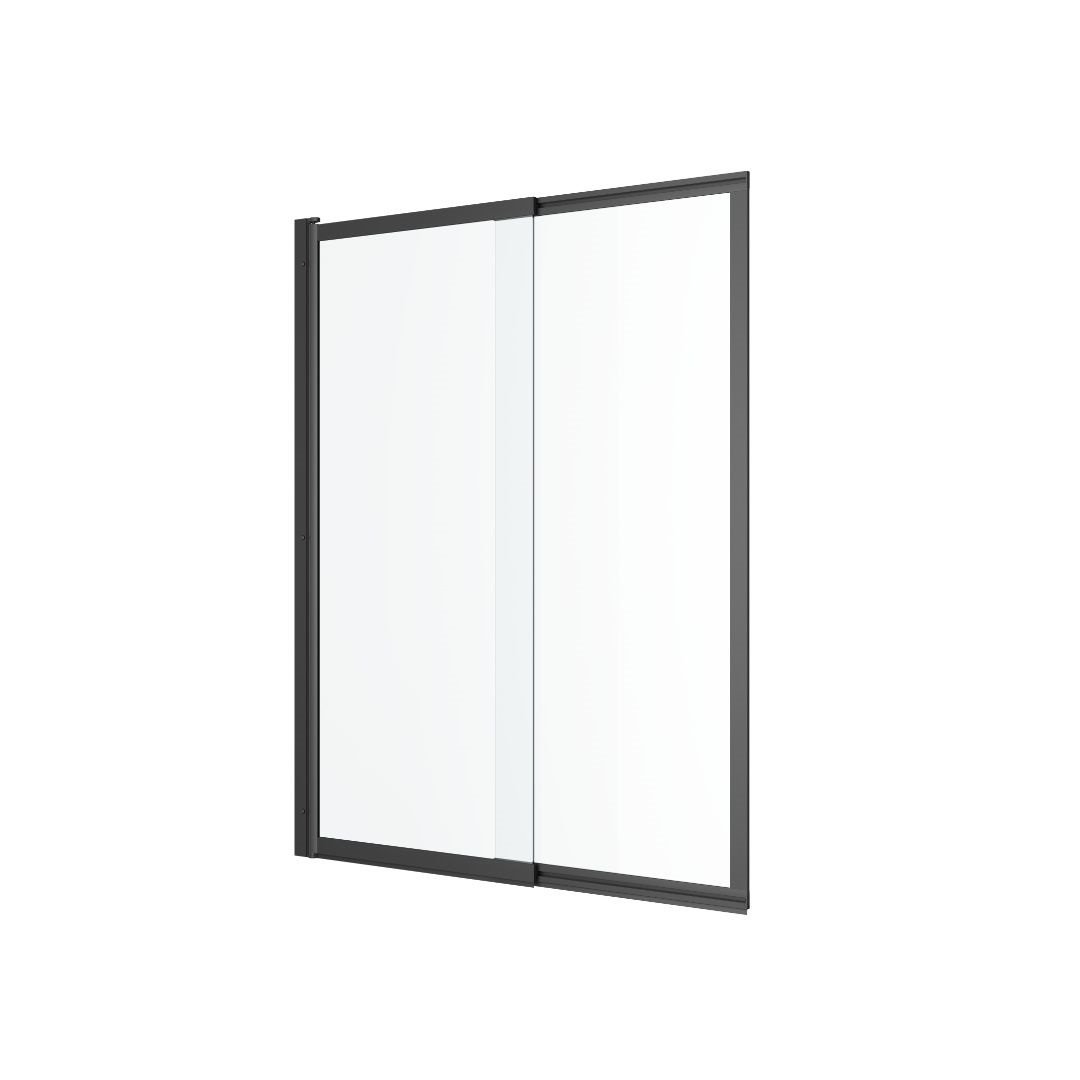 Excellent Liner paravan cadă 110 cm două piese negru mat/sticlă transparentă KAEX.2930.1100.LP