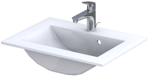Oristo Silver lavoar 60x45 cm dreptunghiular mobilier alb UME-SI-60-92