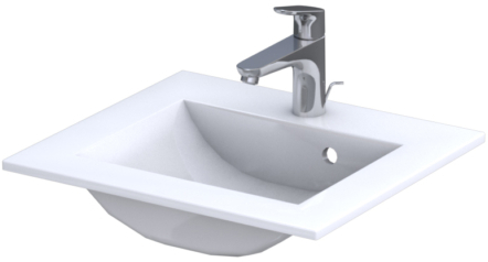 Oristo Silver lavoar 50x45 cm dreptunghiular mobilier alb UME-SI-50-92