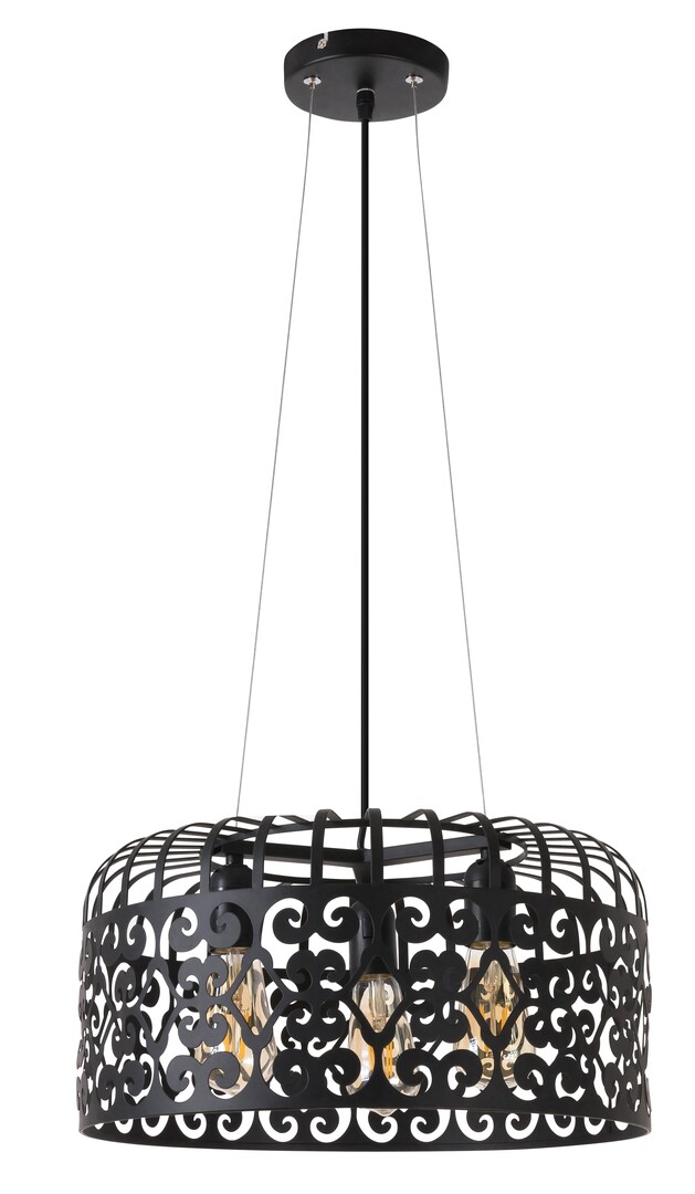 Rabalux Alessandra lampă suspendată 3x60 W negru 2158