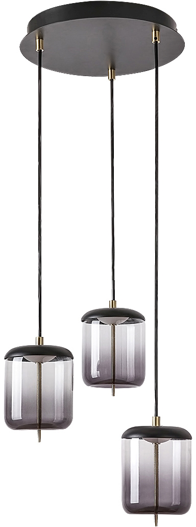 Rabalux Delice lampă suspendată 3x18 W negru-fumuriu-maro 5027
