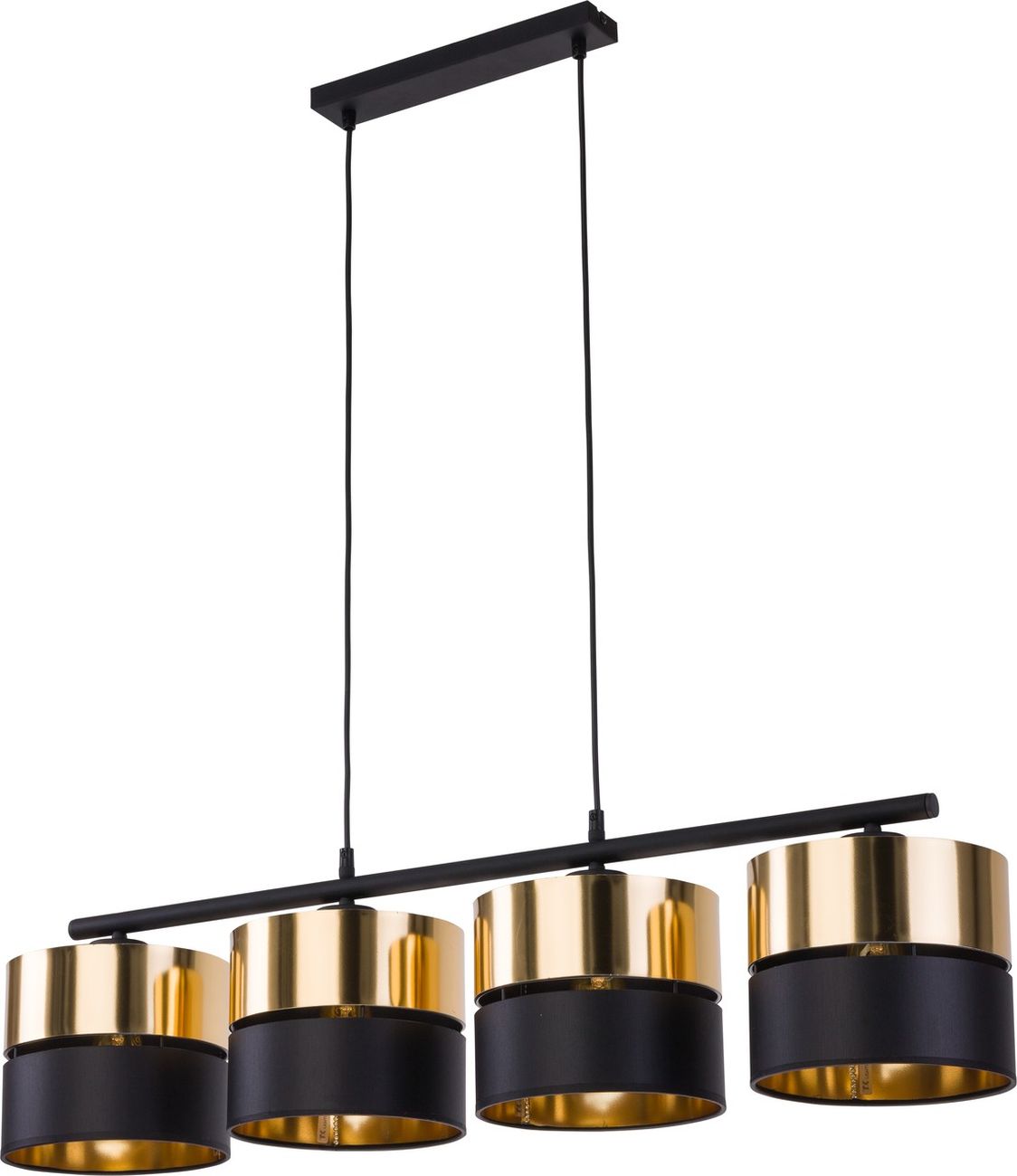 TK Lighting Hilton lampă suspendată 4x15 W negru-auriu 4342