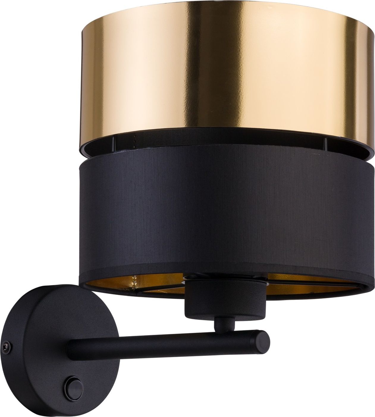 TK Lighting Hilton lampă de perete 1x15 W negru-auriu 4344