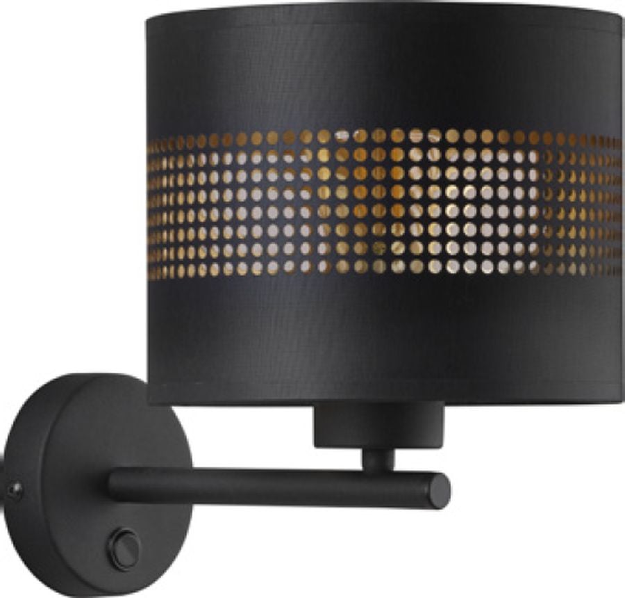 TK Lighting Tago lampă de perete 1x15 W negru-auriu 3210