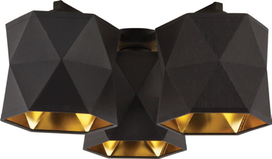 TK Lighting Siro lampă de tavan 3x15 W negru 1042