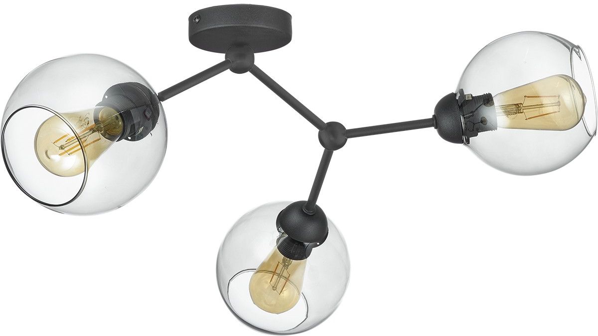 TK Lighting Fairy lampă de tavan 3x15 W negru 4372