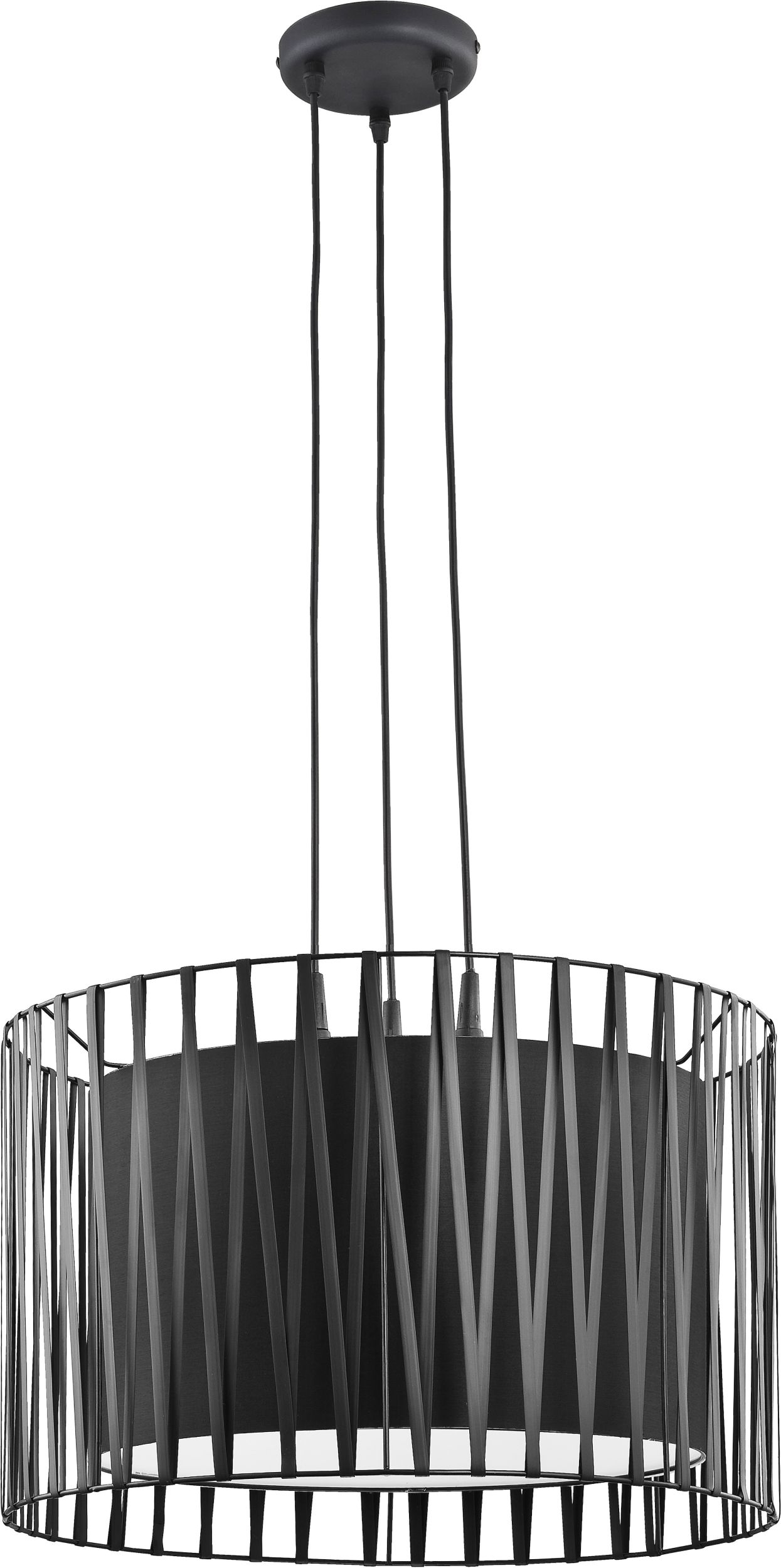 TK Lighting Harmony lampă suspendată 3x25 W negru 1655