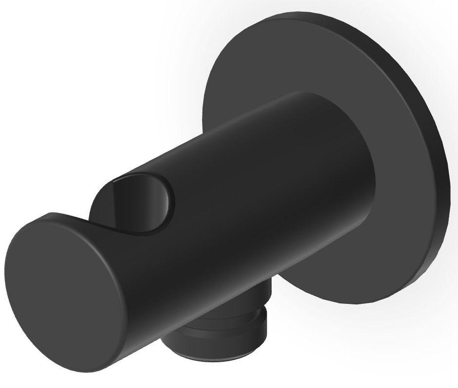 Zucchetti Brim conexiune unghiulară cu mâner negru Z93933.N6