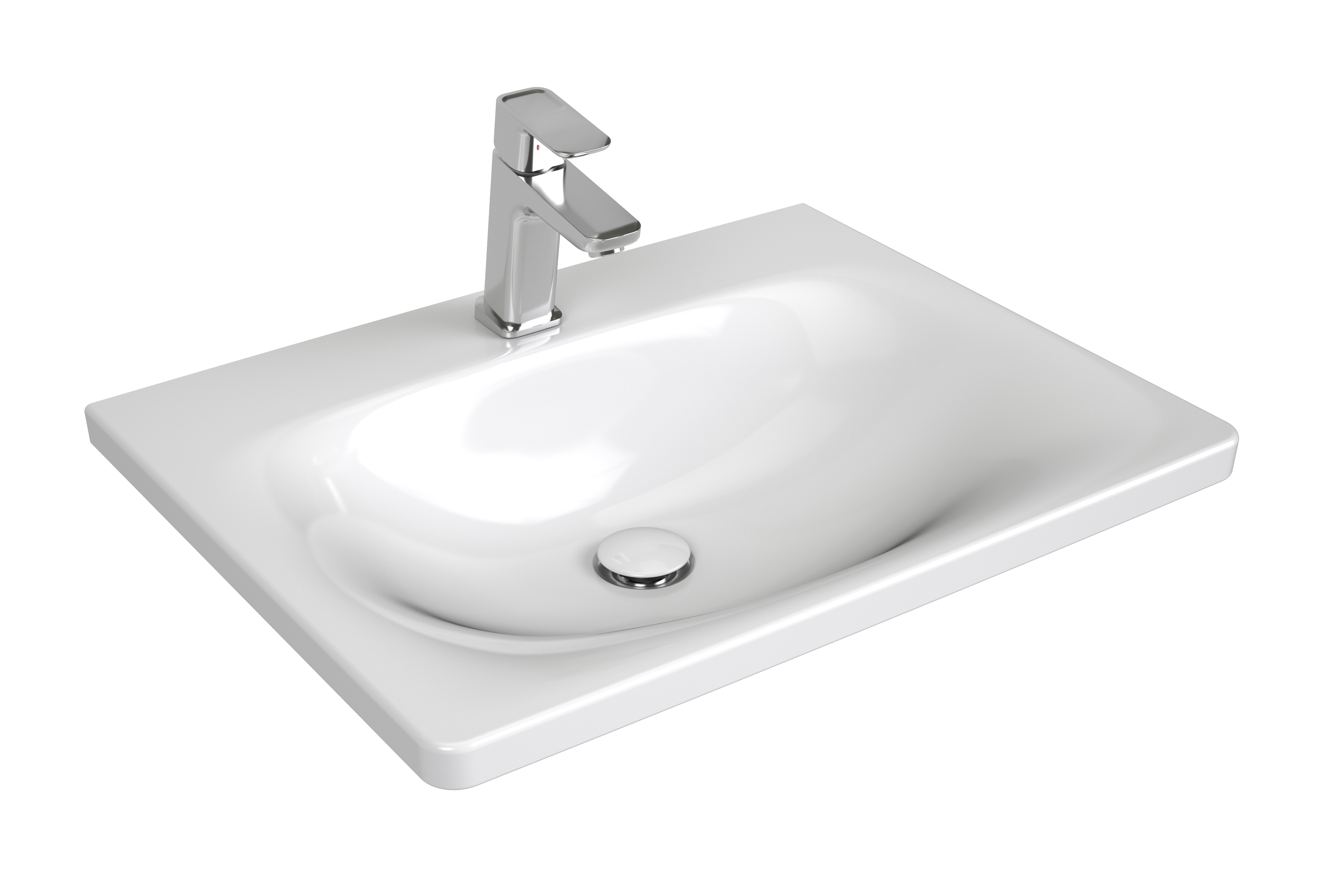 Ravak Balance lavoar 60x46.5 cm dreptunghiular mobilier alb XJX01260000