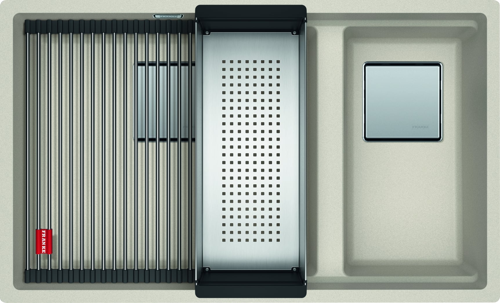 Franke Kanon chiuvetă din granit 76x46 cm bej-maro 125.0528.634