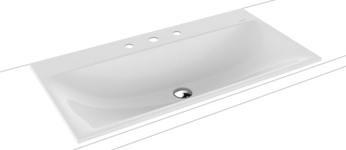 Kaldewei Silenio lavoar 90x46 cm dreptunghiular încastrat alb 907806273001