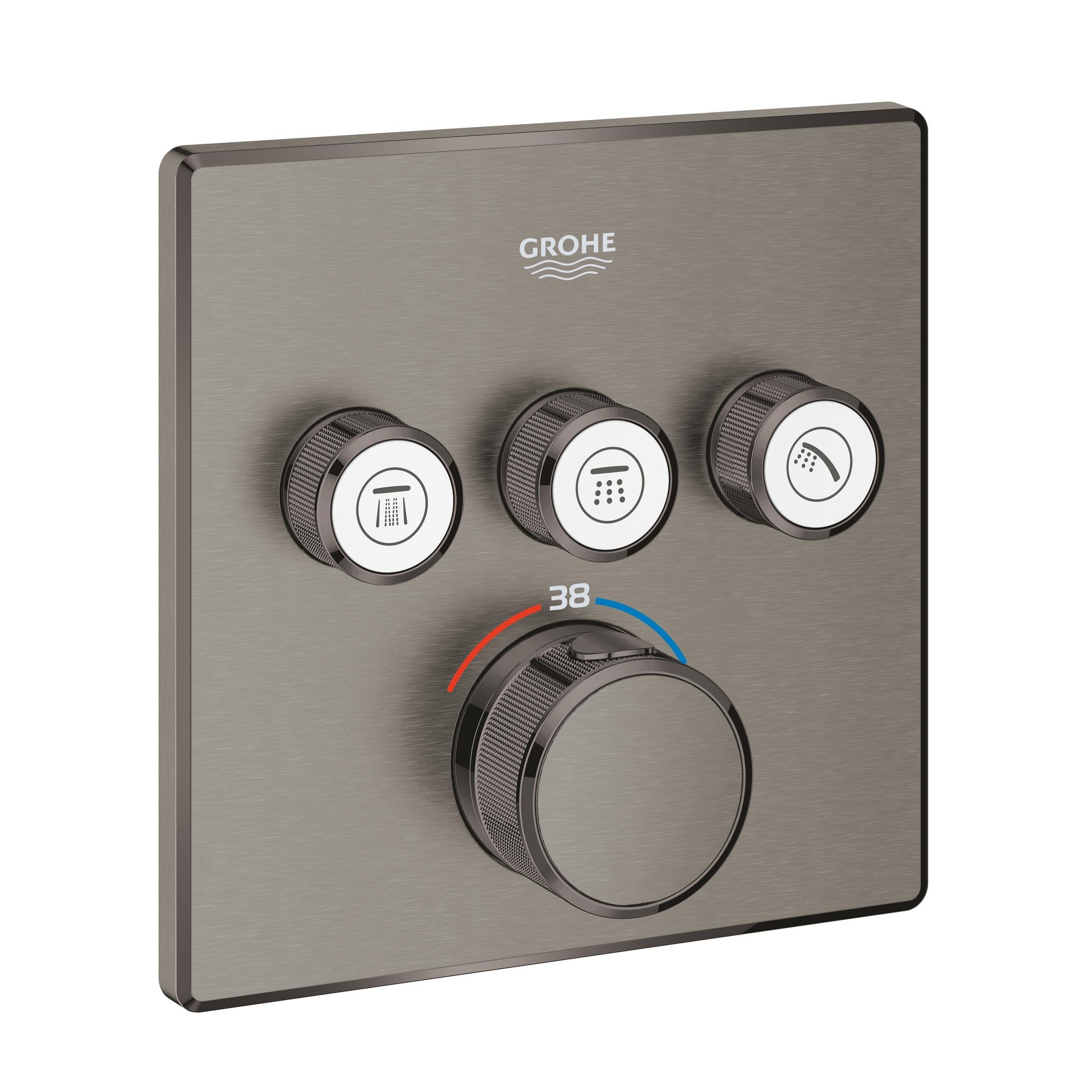 Grohe Grohtherm SmartControl baterie cadă-duș ascuns cu termostat Brushed Hard Graphite 29126AL0