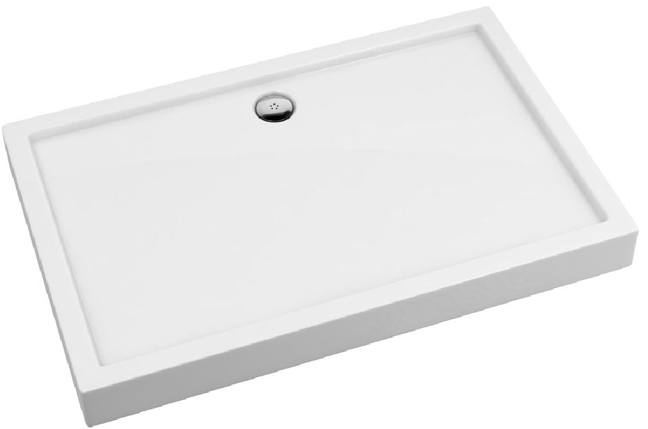 Schedpol Competia cădiță de duș dreptunghiulară 140x80 cm alb 3.0184