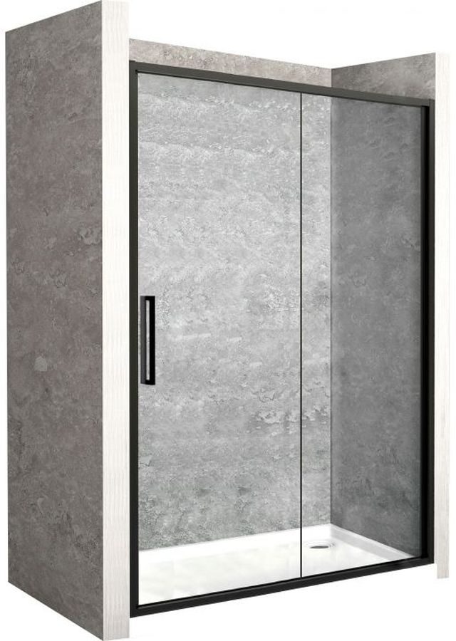 Rea Rapid Slide uși de duș 120 cm culisantă negru semi lucios/sticlă transparentă REA-K6402