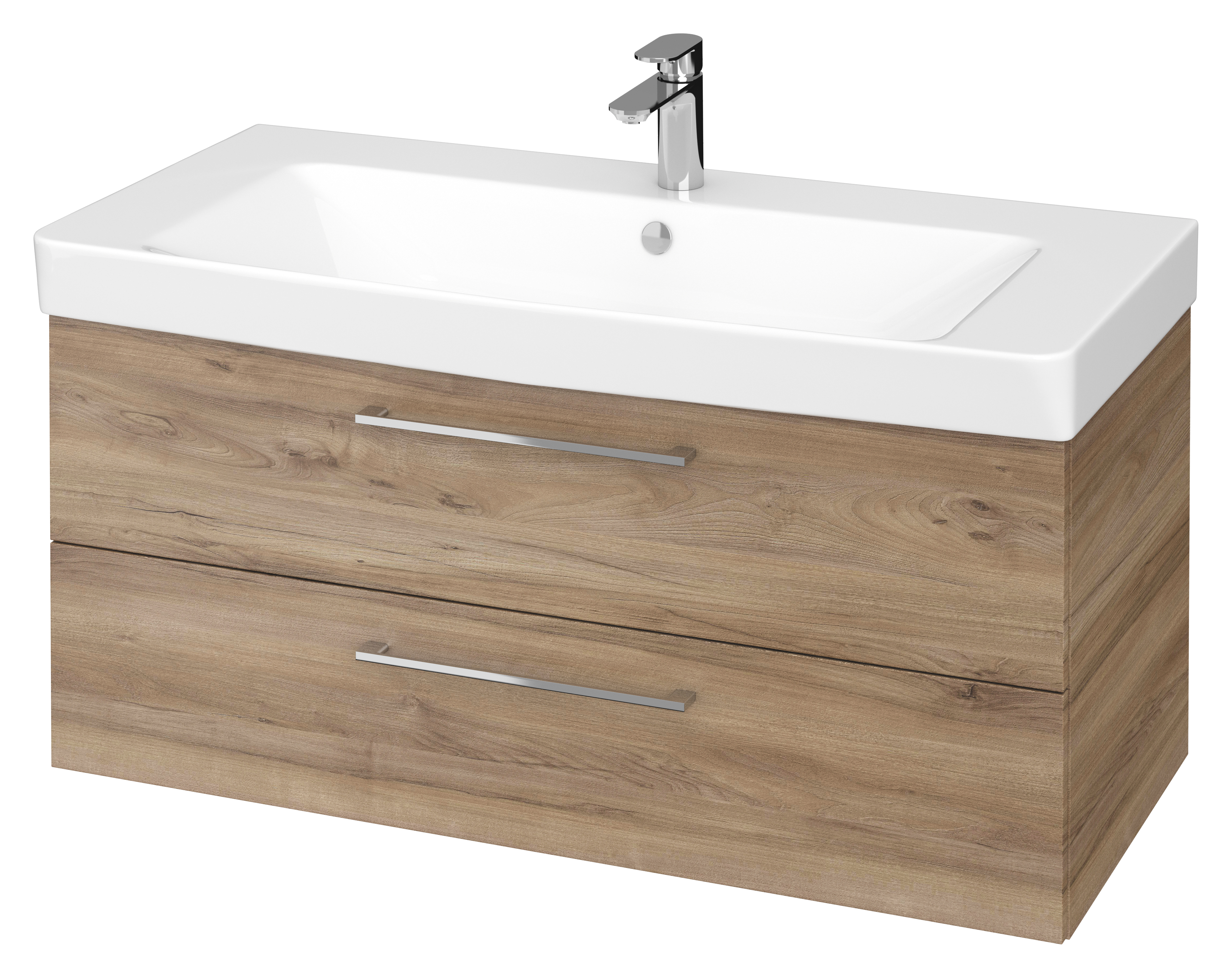 Cersanit Mille lavoar cu dulap 101 cm nucă S801-331-DSM