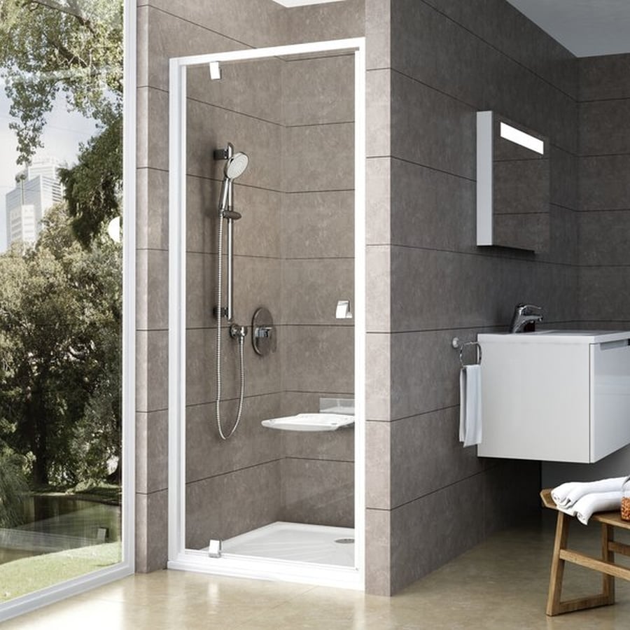 Ravak Pivot uși de duș 80 cm înclinabilă satin mat/sticlă transparentă 03G40U00Z1