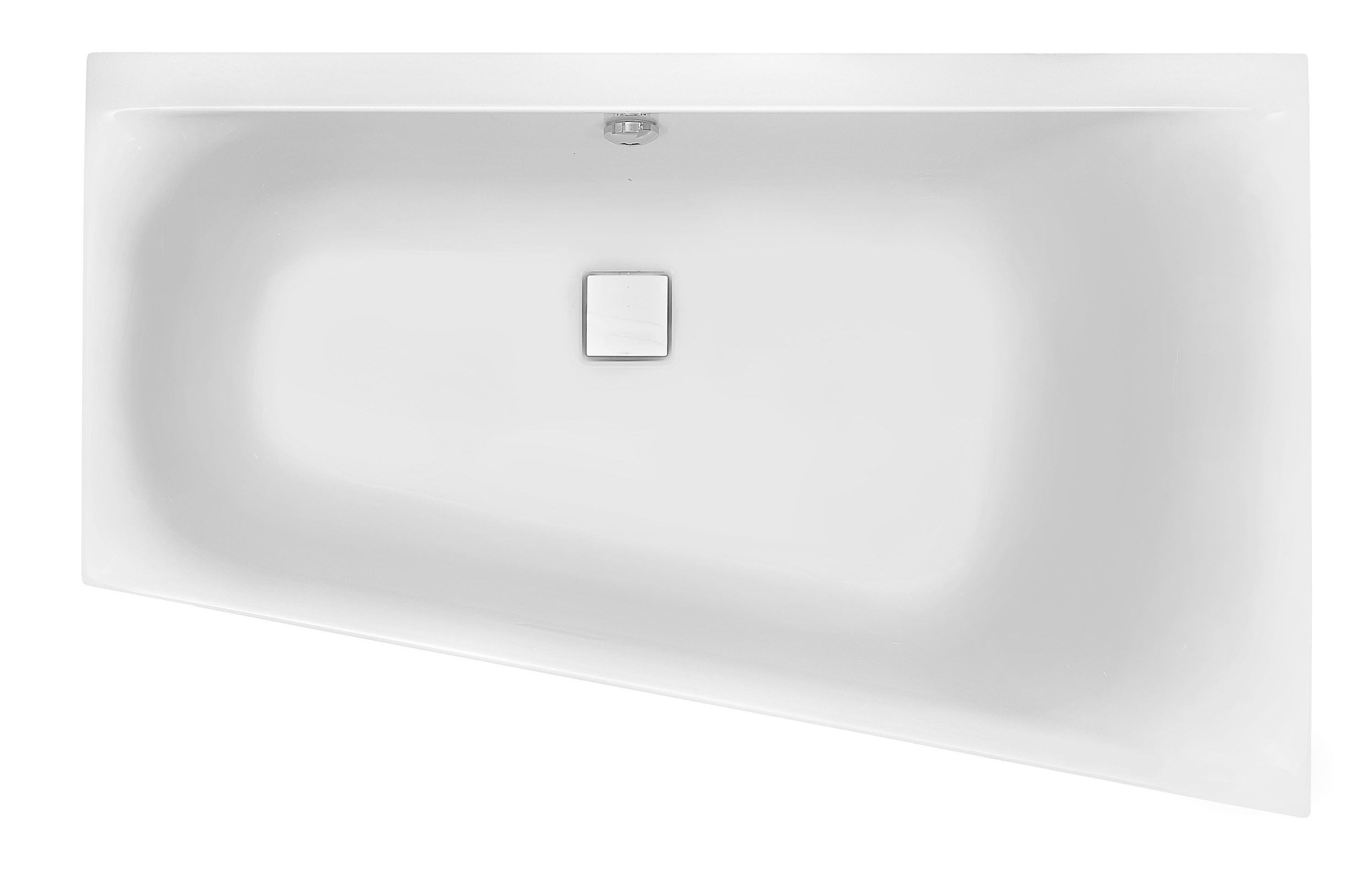 Hoesch Thasos cadă de colț 150x100 cm partea dreaptă alb 3746.010