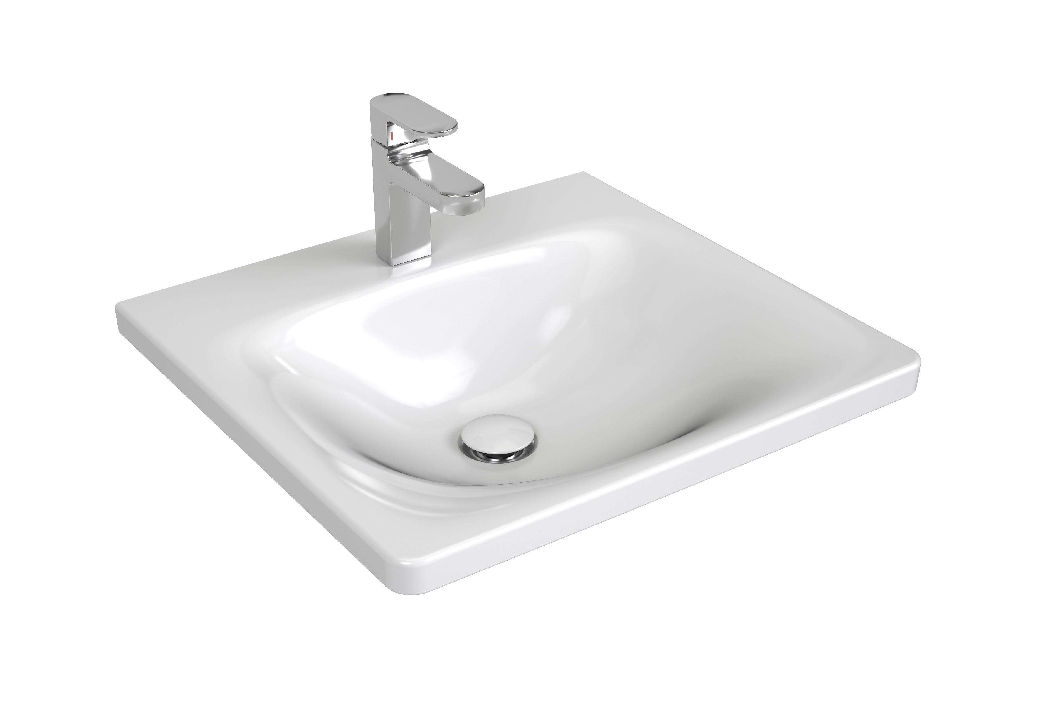 Ravak Balance lavoar 50x46.5 cm dreptunghiular mobilier alb XJX01250000