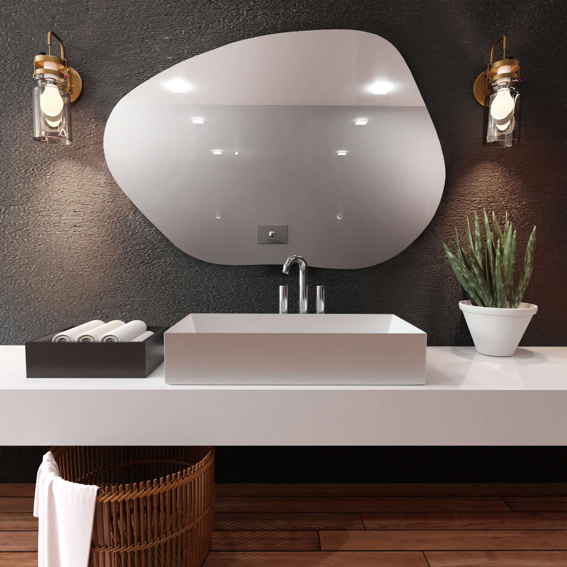 Smartwoods Stain oglindă 80x57 cm 5903003187790