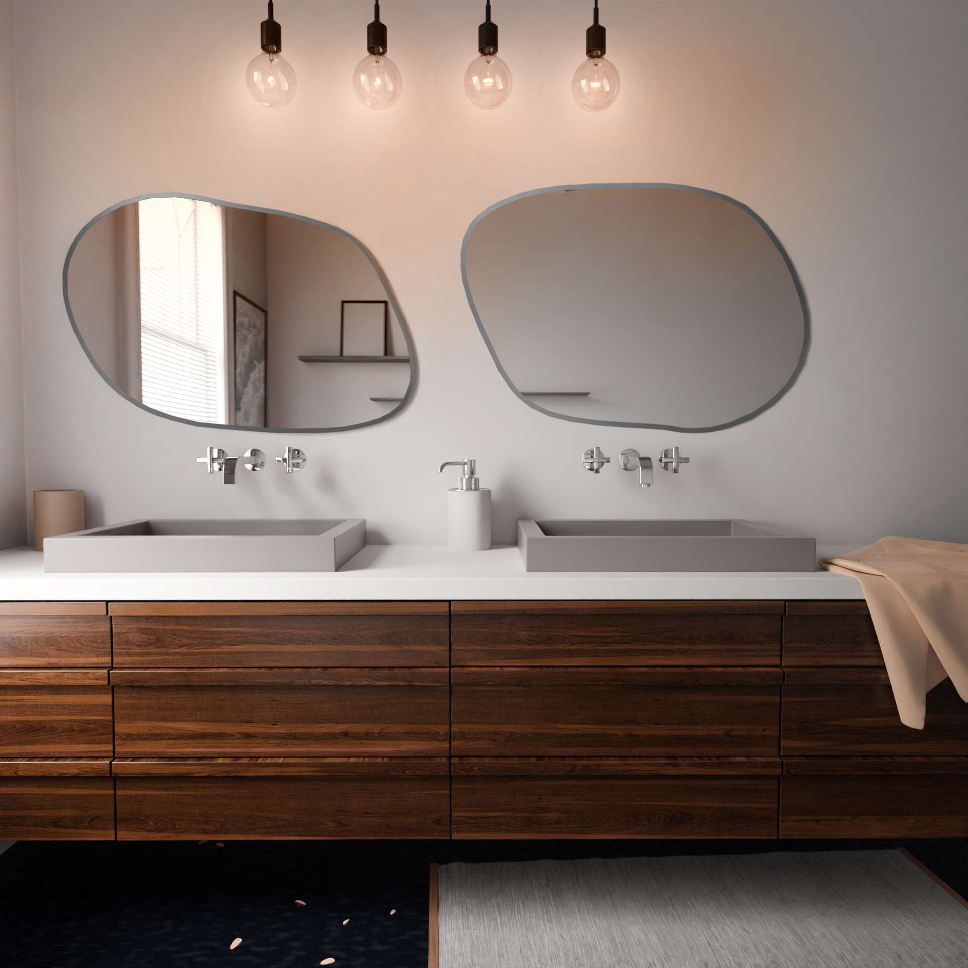 Baltica Design Tiny Border Contorno III oglindă 60x43 cm argint 5902706219661