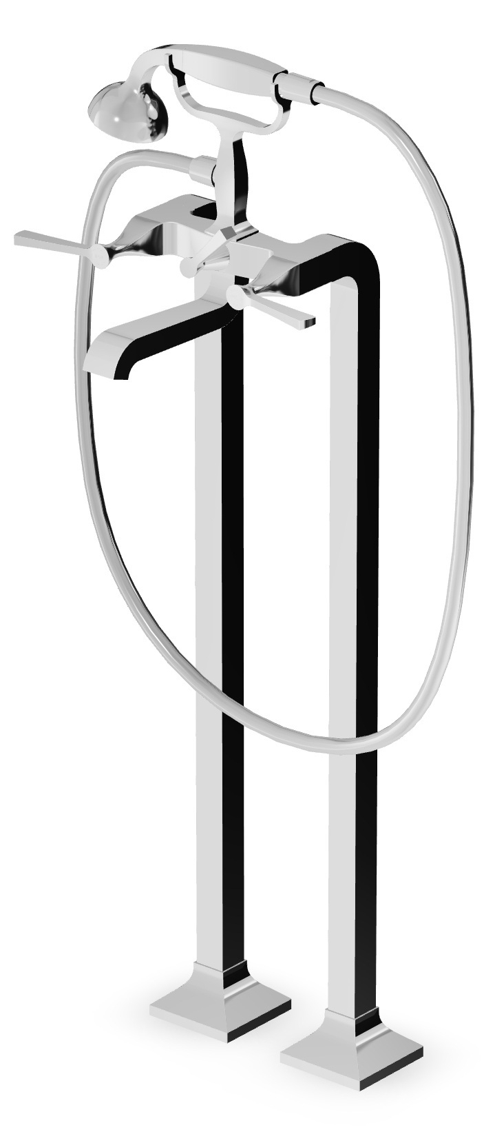 Zucchetti Bellagio baterie cadă-duș stativ crom ZB2247