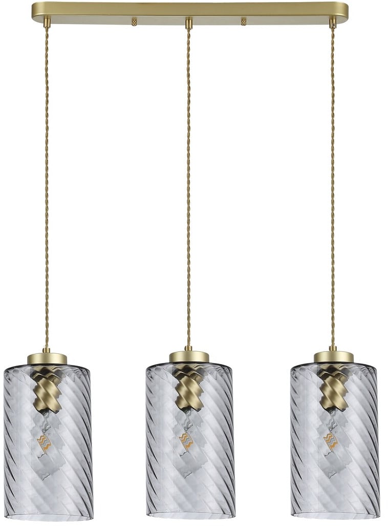 Rabalux Sheila lampă suspendată 3x40 W transparent-auriu 5229