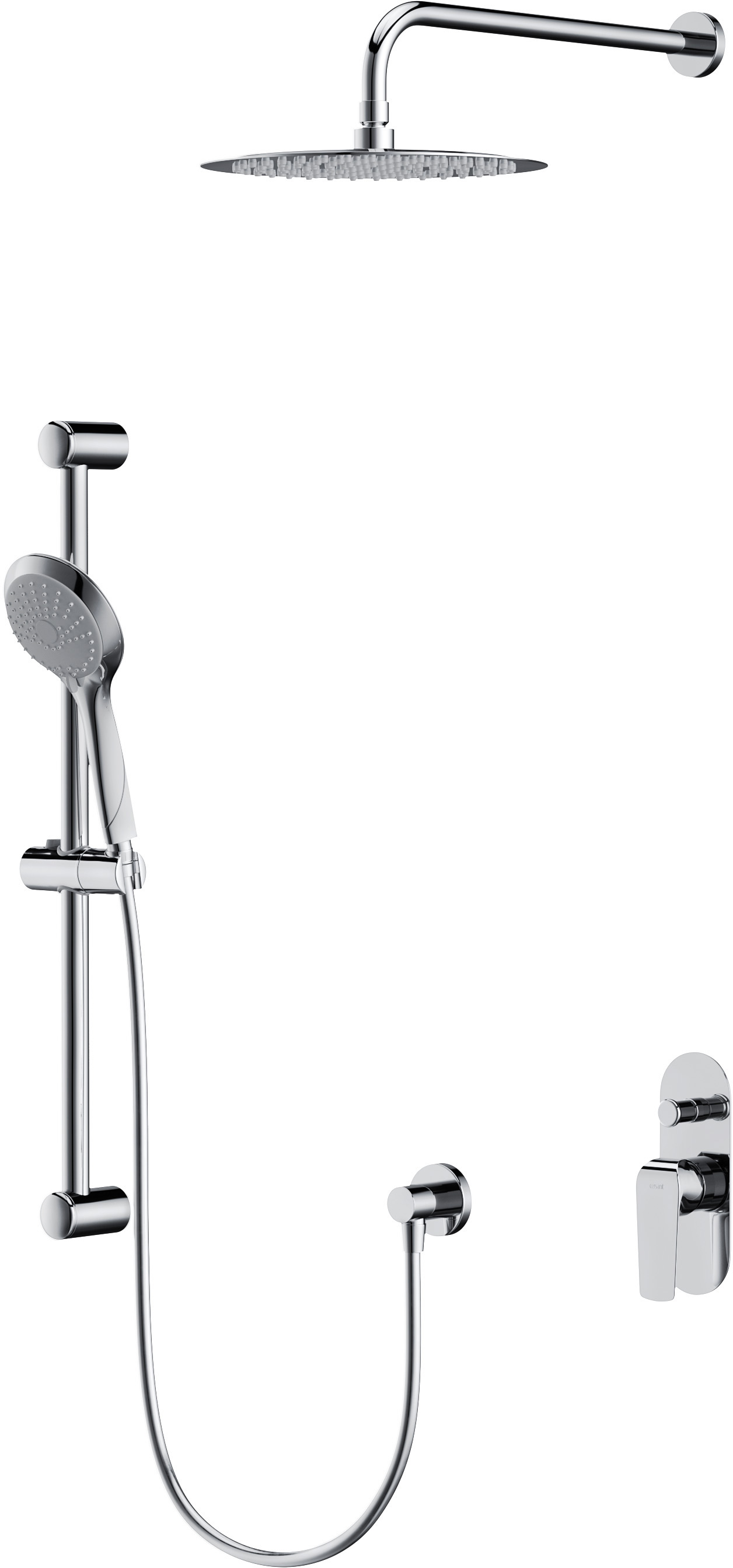 Cersanit City set de duș ascuns cu duș de ploaie crom S952-014