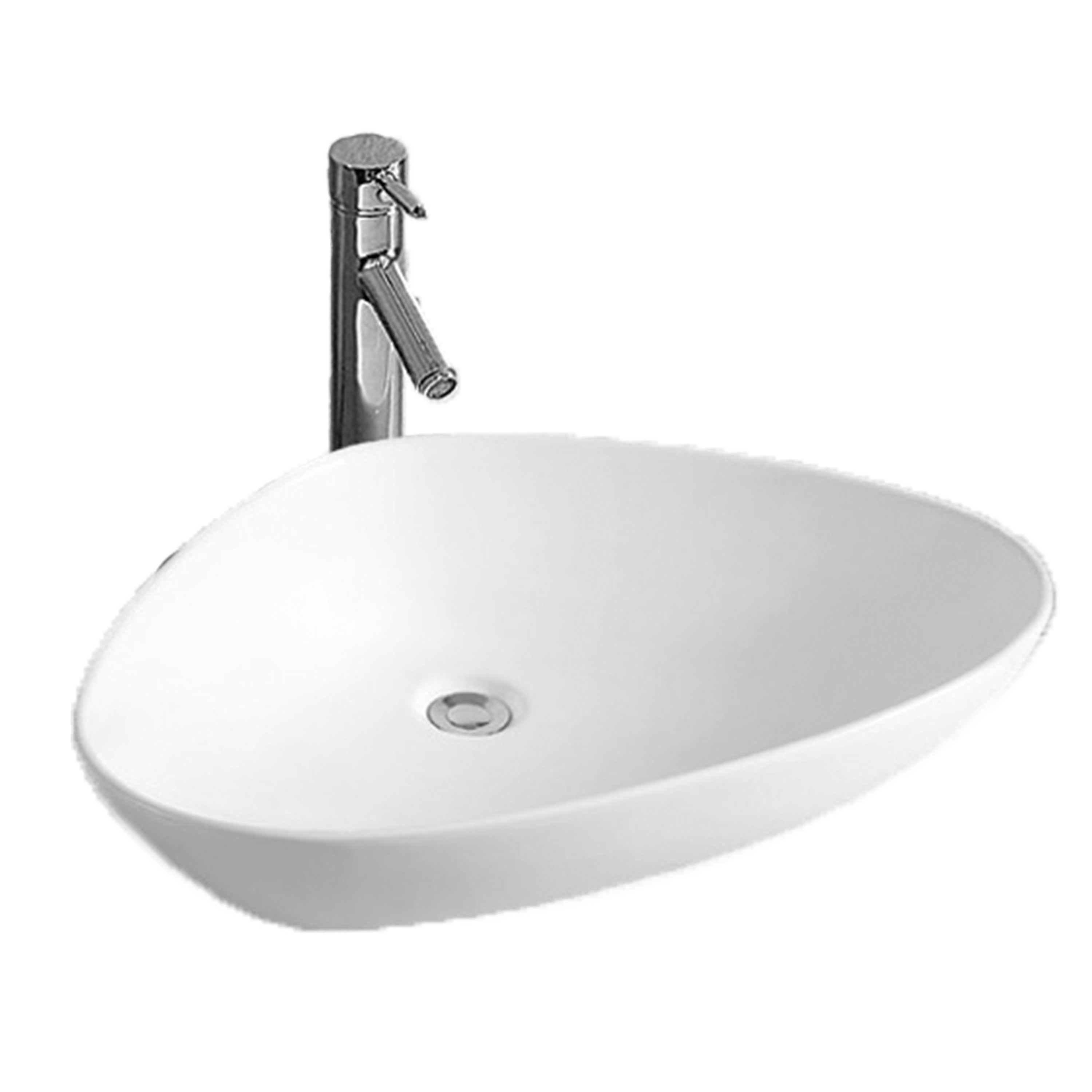 LaVita Triango lavoar 59x39 cm de blat alb 5900378310174