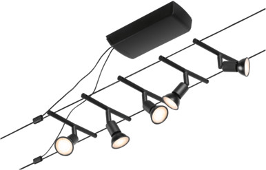 Paulmann Salt sistem de cabluri 5x10 W negru-crom 94446