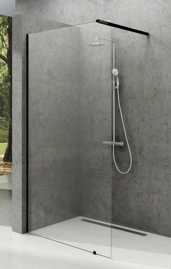 Ravak Walk-In Wall perete de duș 60 cm negru mat/sticla transparentă GW9W00300Z1