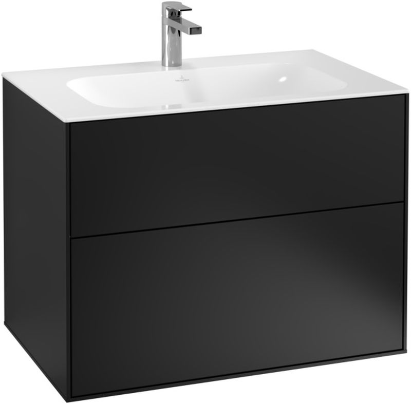 Villeroy & Boch Finion dulap 79.6x49.8x59.1 cm sub chiuveta pe perete negru F01000PD